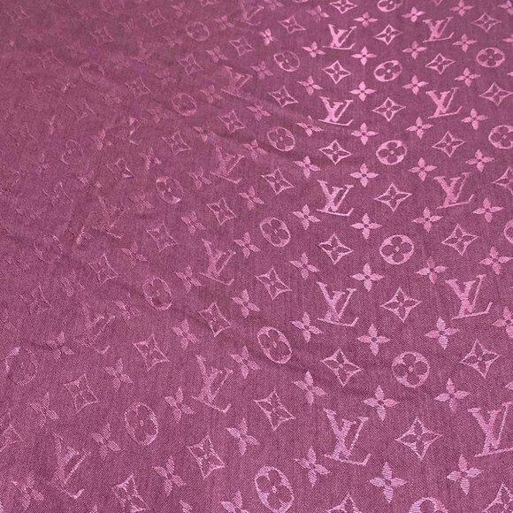 Auth LOUIS VUITTON Shawl Monogram M71359 Purple - MR0199 Scarf Silk Wool - Picture 2 of 7